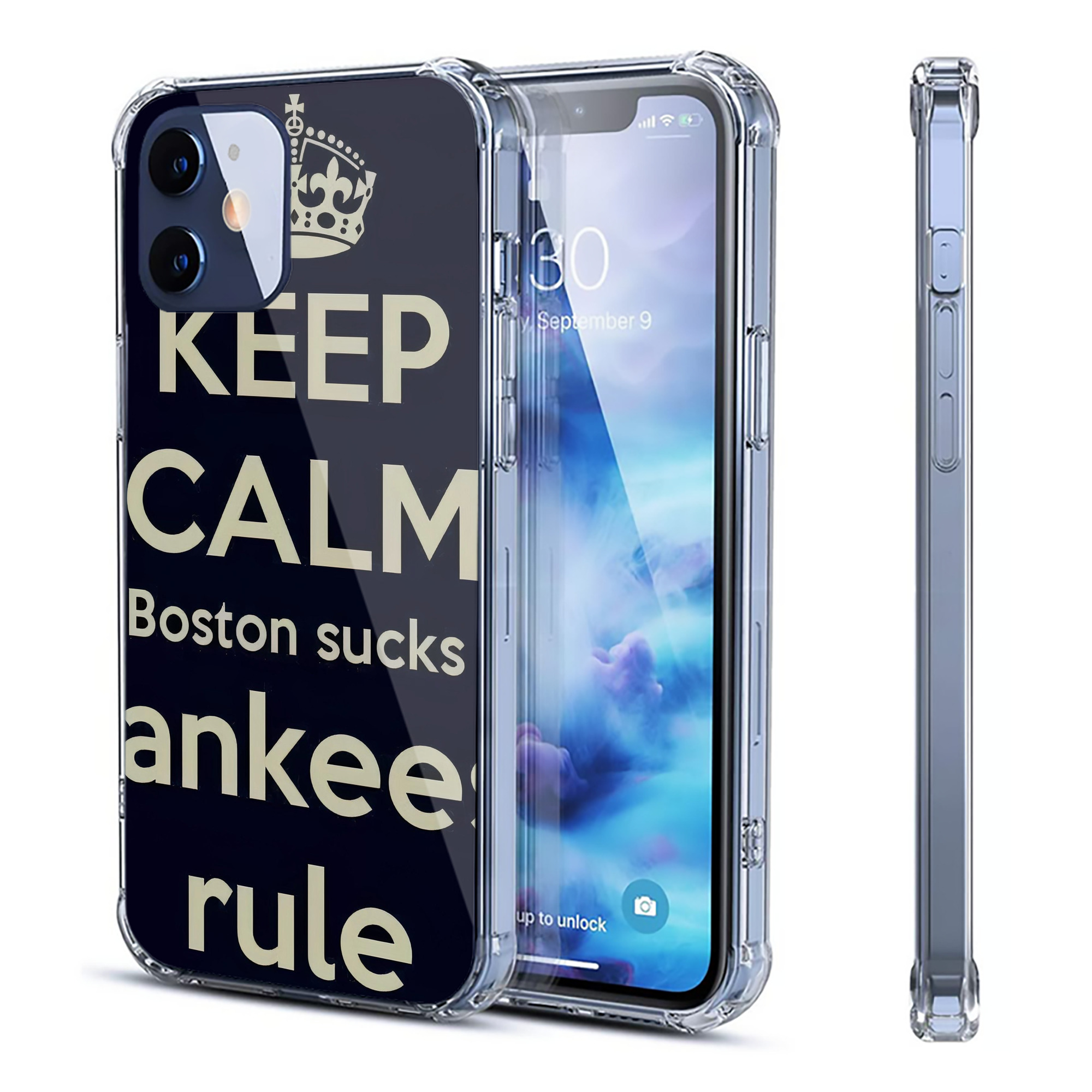 New York Yankees 226 Clear IPhone 12 Case – Soft TPU With UV Print – Enhanced Drop Protection, Precise Fit, Anti-Fingerprint, Customizable Design, Scratch-Resistant, Yellow-Resistant
